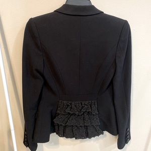 Betsey Johnson Black Riffled Blazer | Size 0